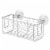 iDesign Classico Suction Bathroom Basket - Silver Perspective: front