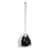 iDesign Una Bathroom Plunger and Holder - White Perspective: front