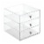 InterDesign 3-Drawer Organizer - Clear Perspective: front