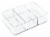 iDesign Clarity Drawer Organizer - Clear Perspective: front