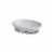 iDesign York Soap Dish - White/Chrome Perspective: front