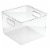 InterDesign Linus Bath Bin - Clear Perspective: front