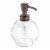 InterDesign York Round Glass Pump Soap Dispenser - Bronze Perspective: front