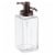 iDesign Casilla Foaming Soap Pump - Bronze/Clear Perspective: front