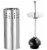 Toilet Plunger with Holder for Bathroom, Multi Drain Suitable for Bathtubs, Quick Dry, Chrome Perspective: front