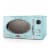 Nostalgia Retro 800-Watt Countertop Microwave Oven - Aqua Perspective: front