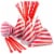 Nostalgia™ Snow Cone Cups & Spoon Straws - Red/White Perspective: front
