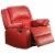 ACME Zuriel Rocker Recliner in Red PU Perspective: front