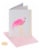 Papyrus Birthday Card (Flamingo) Perspective: front