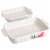 Martha Stewart White Floral Ceramic Baker Set Perspective: front