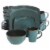 Gibson Elite Soho Lounge 16 Piece Plates, Bowls, & Mugs Dinnerware Set, Teal Perspective: front