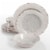 Gibson Studio California Mauna 12 Piece Durable Melamine Dinnerware Set, Ice Perspective: front