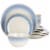 Martha Stewart White & BlueReactive Dinnerware Set Perspective: front