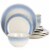 Martha Stewart White & BlueReactive Dinnerware Set Perspective: front