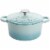 Crock-Pot 3 Quart Round Enamel Cast Iron Covered Dutch Oven Cooker, Aqua Blue Perspective: front