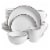 Gibson Home Rockaway Round Stoneware Dinnerware Set, Service for 4, Matte White Perspective: front
