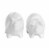 Martha Stewart White Ceramic Pig Figurine Salt and Pepper Shaker Set Perspective: front