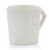 Martha Stewart Wood Pattern Stoneware Mug Set - White - 6 Pack Perspective: front