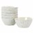 Martha Stewart Wood Patterned Cereal Bowl Set - Off-White Perspective: front