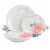 Martha Stewart White Ceramic Floral Dinnerware Set Perspective: front