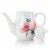 Martha Stewart White Floral Ceramic Tea Pot Perspective: front