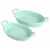 Martha Stewart Mint Oval Stoneware Baker Set with Handles Perspective: front