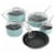 Martha Stewart Enamel Martha Blue Cookware Set Perspective: front