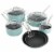Martha Stewart Enamel Martha Blue Cookware Set Perspective: front