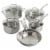 Martha Stewart Stainless Steel Silver Cookware Set Perspective: front