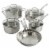 Martha Stewart Stainless Steel Silver Cookware Set Perspective: front