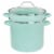 Martha Stewart 8 Quart Dual Stock Pot and Steamer Set in Aqua Perspective: front