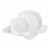 Gibson Home Break and Chip Resistant Square Dinnerware Set, Service for 6, Opal Perspective: front