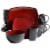 Gibson Soho Lounge 16 Piece Reactive Glaze Dinnerware Plates, Bowls, & Mugs, Red Perspective: front