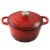 Crock Pot Artisan 5 Quart Round Enameled Cast Iron Dutch Oven in Scarlet Red Perspective: front