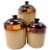 Casa Estebana 3 Piece Stoneware Storage Canister Container Jar Set Perspective: front