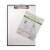 Unbreakable Quick Reference Clipboard with Dry Eraseable Transparent Protective Cover, Clear Perspective: front