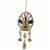 KSA 6.5  Amber Glitter Flower Gem Christmas Ornament Perspective: front