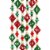 Christmas Multi Colored Beaded Garland Acrylic Glittered Red White Green D4053 Perspective: front