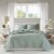 Madison Park Tuscany 3 Piece Reversible Scalloped Edge Coverlet Set Seafoam King/Cal King Perspective: front