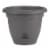 Bloem LP12908 12 in. Lucca Self Watering Planter with Saucer, Charcoal Perspective: front