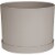 Bloem MAT0883 Mathers Garden Planter w/Saucer Tray, Pebble Stone Beige, 8 Perspective: front