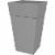 Bloem Tall Finley Square Recycled Plastic Planter, In/Outdoor Use, 9 Gal, Cement Grey, 25 Perspective: front