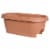 Fiskars 24 in. Clay Deck Rail Planter Perspective: front