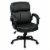Mid Back Eco Leather Executive Office Chair in Black Perspective: front