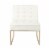 Anthony Chair in White Faux Leather with Coated Gold Frame Perspective: front