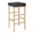 OSP Home Furnishings 30 Gold Backless Stool in Black Vinyl Perspective: front