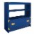 Wellington 36  Bookcase in Lapis Blue Engineered Wood Perspective: front