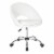 Milo Height Adjustable Home Office Chair in Durable White Faux Leather Perspective: front