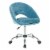 Milo Height Adjustable Home Office Chair in Micro-Fiber Blue Velvet Perspective: front
