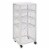 Clinton 4 Drawer Metal Rolling Cart in White Finish Perspective: front